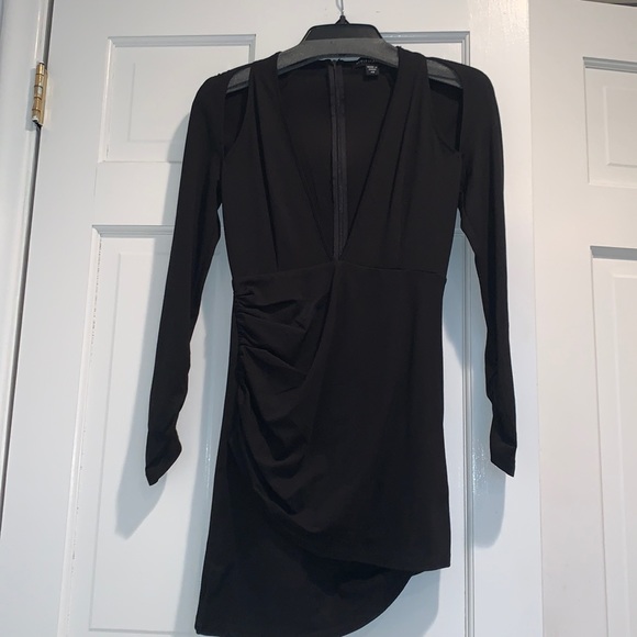 Black mini long sleeve dress - Picture 5 of 7